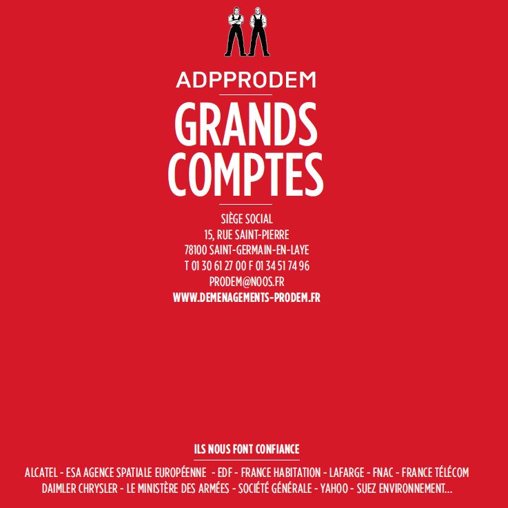 references demenagement grands comptes