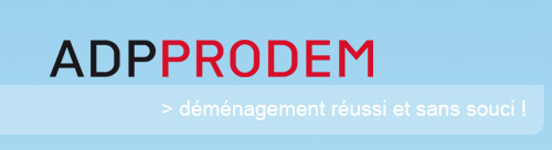 Logo déménagement Adp prodem